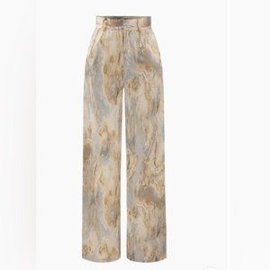 Micas satin marbled lounge pants Size Large New with tag